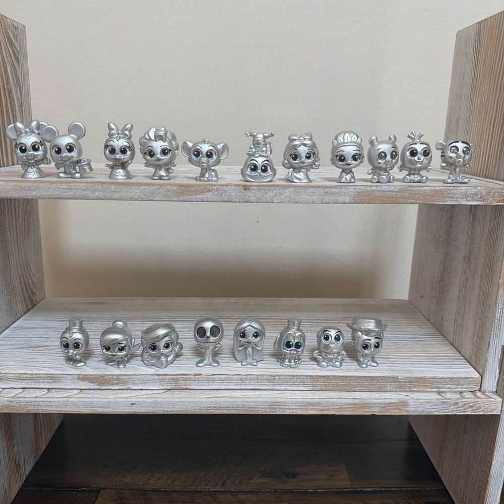Disney Doorables Lot Silver Woody Buzz Jack Skeleton Daisy Mermaid Tinkerbell +